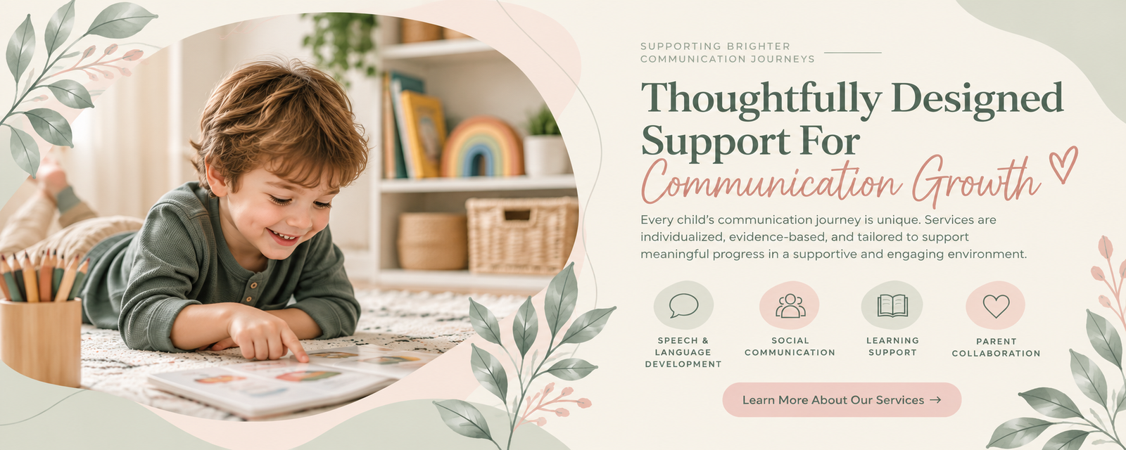 Branch and Bloom thoughtfully designed speech therapy support for communication growth